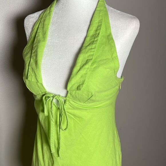 NWOT Urban Outfitters BDG Danny Lime Halter Neck Backless Midi Dress - Picture 4 of 10